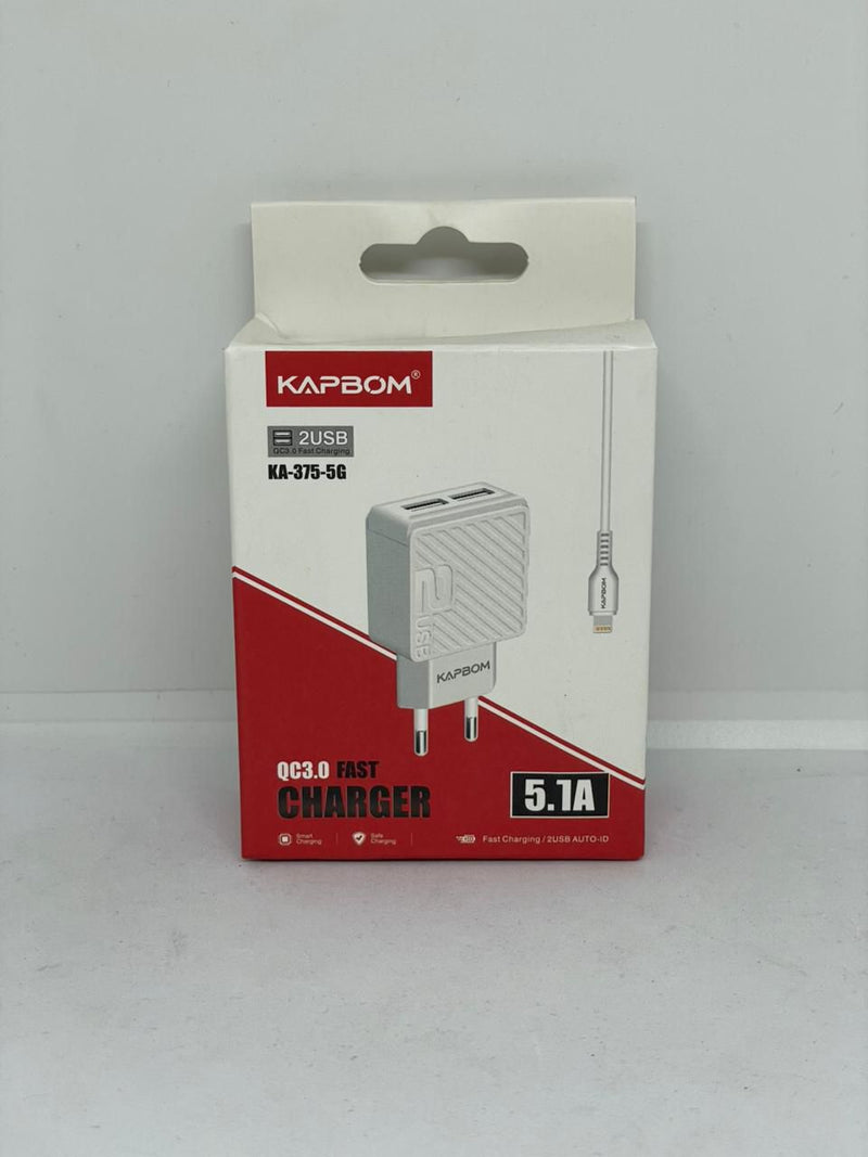 Carregador Kapbom Simples iOS USB Rápido para iPhone e iPad