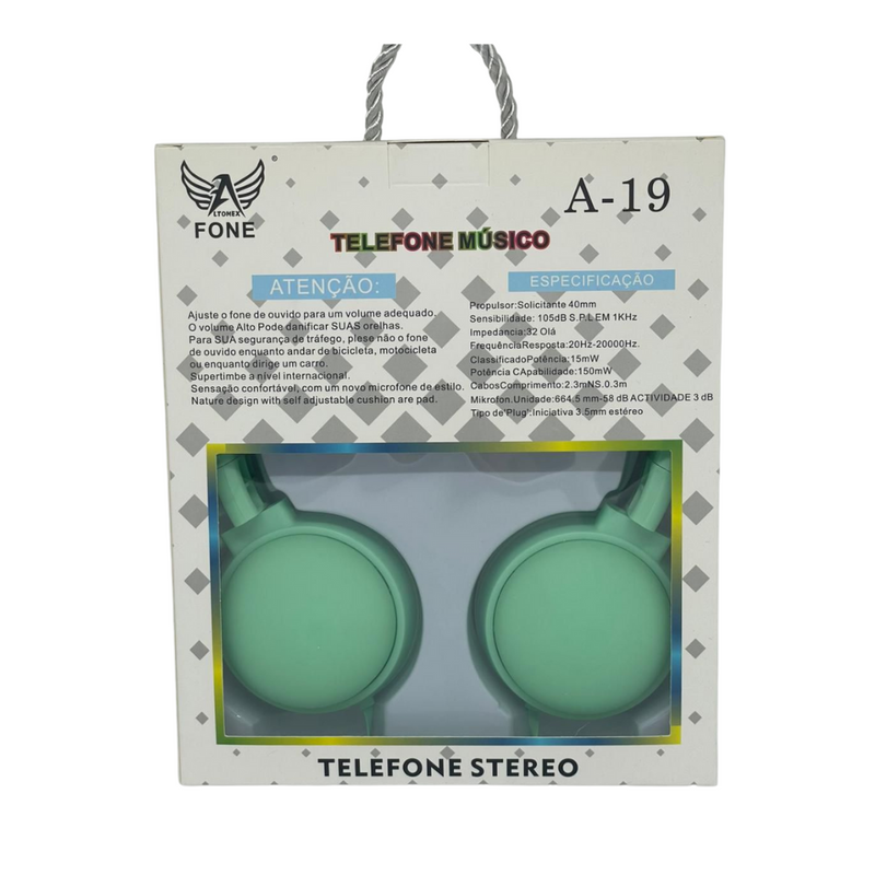 Fone Altomex A-19 com Fio (P2) – Conforto e Qualidade em Várias Cores